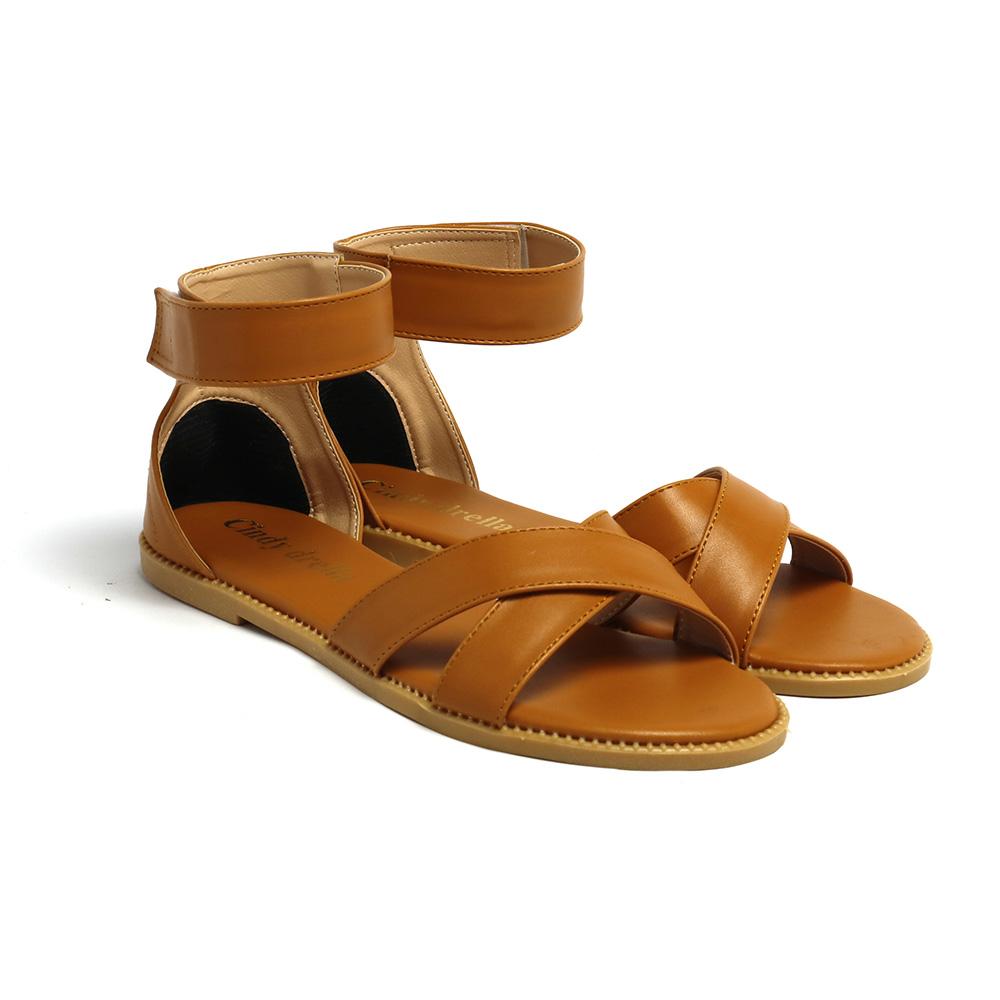 Cindydrella - sandal dế bệt quai chéo c10n