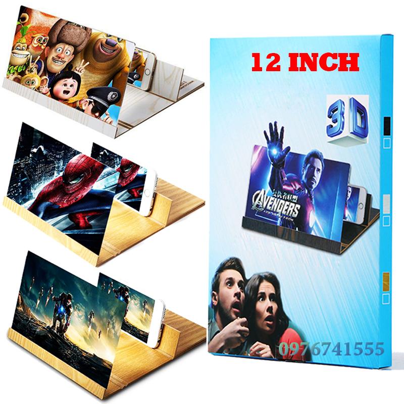 Kính xem phim phóng đại màn hình điện thoại 3D thế hệ mới Cỡ lớn 12inch