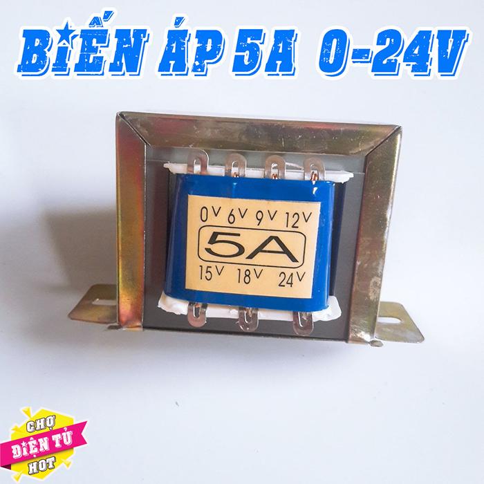 Biến áp 5a điện áp ra 0-24v hoạt động ổn định