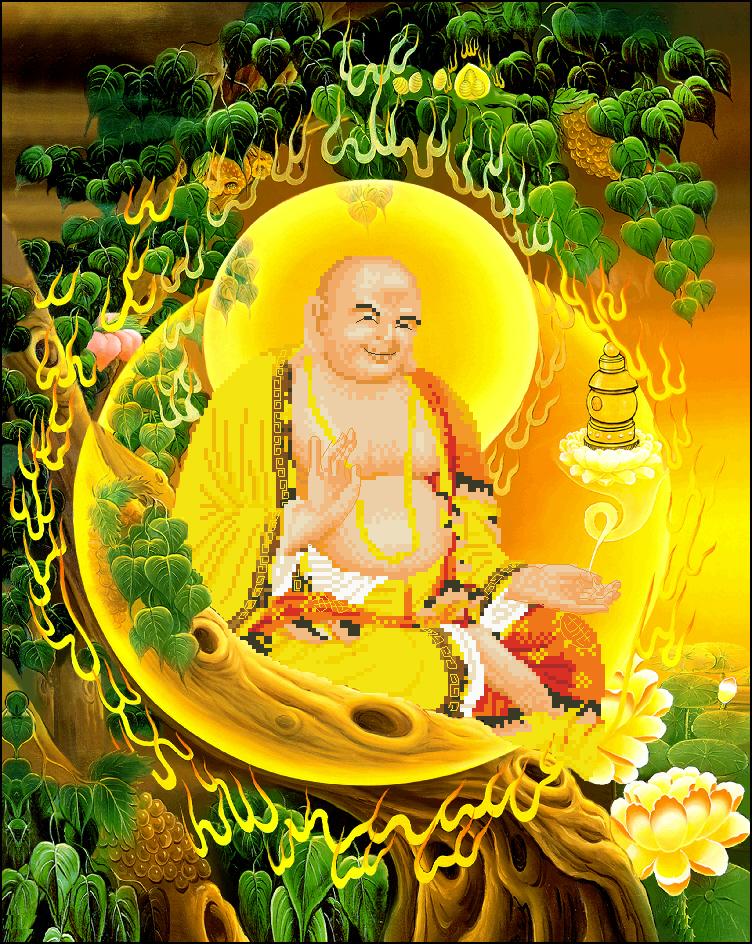 [HCM]Tranh Thêu Chữ Thập Phật Di Lặc