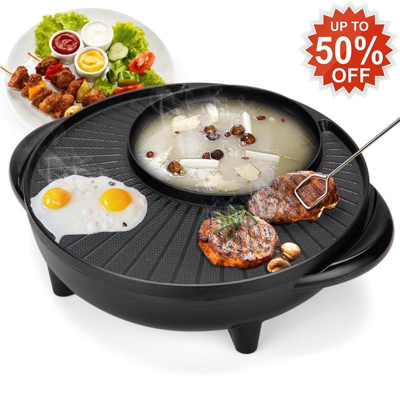 Bảng giá Bếp nướng điện giá rẻ - Bếp lẩu nướng 2 in 1 Hàn Quốc, Khay cách nhiệt tốt, Chống dính 3 lớp - KM 50% Điện máy Pico