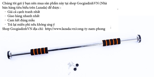 Xà Đơn Lắp Cửa, Treo Tường Loại Inox Cao Cấp .( 83cm - 130cm ) - 1