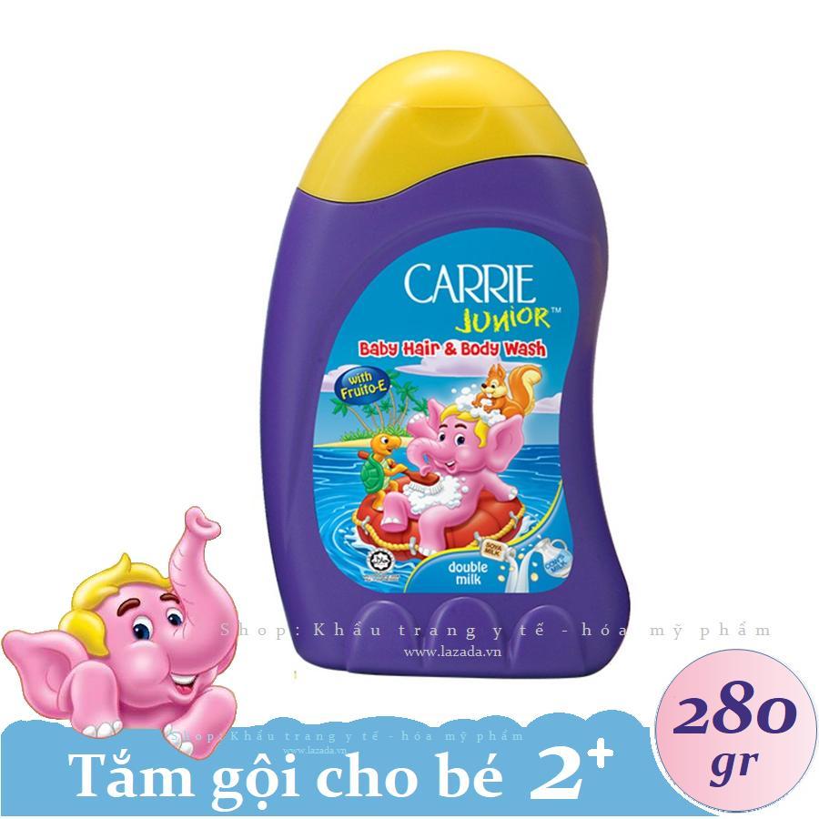 [HCM]CARRIE JUNIOR - Tắm gội toàn thân cho bé Tinh chất sữa 280 gr