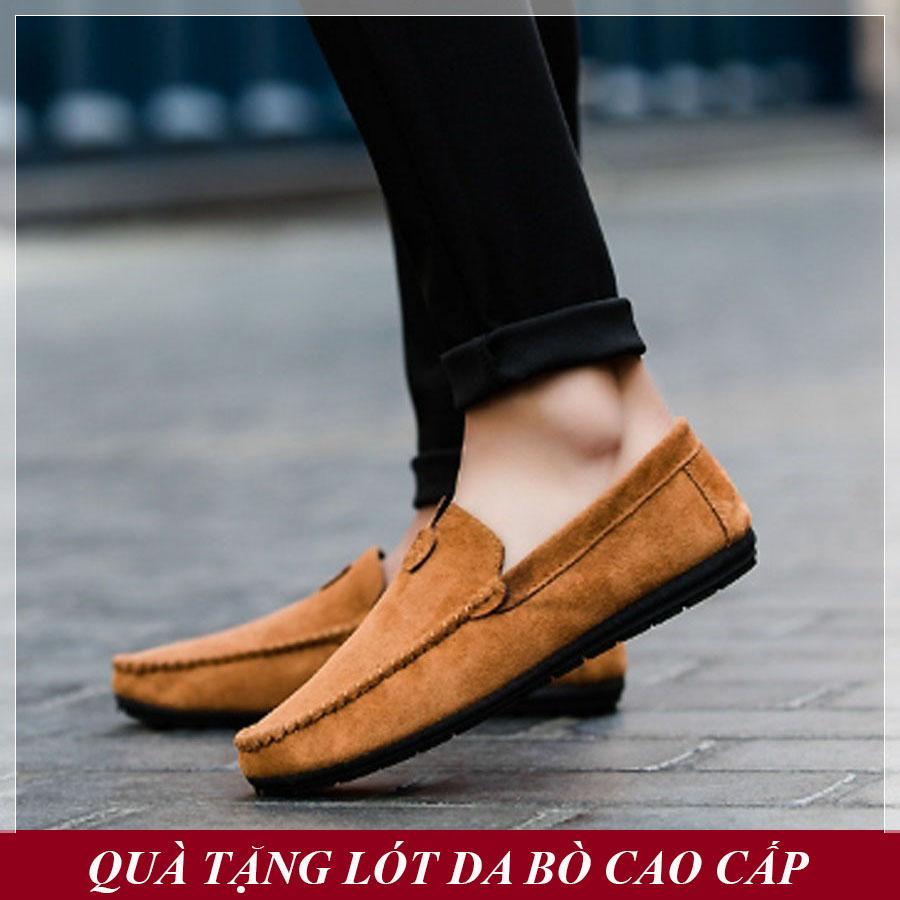 [QUÀ TẶNG LÓT DA BÒ CAO CẤP] Giày lười nam Giày Nam Shop giày nam Giày đẹp Màu Vàng (Có Video)