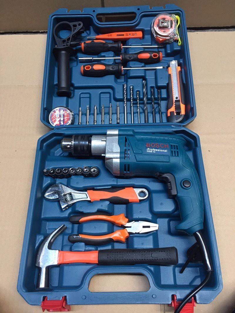 Bộ Máy Khoan BOSCH GSB 910W Chuyên Dùng Khoan Bê Tông , Sắt , Tường, Gỗ ,Tôn , Bắn Vít