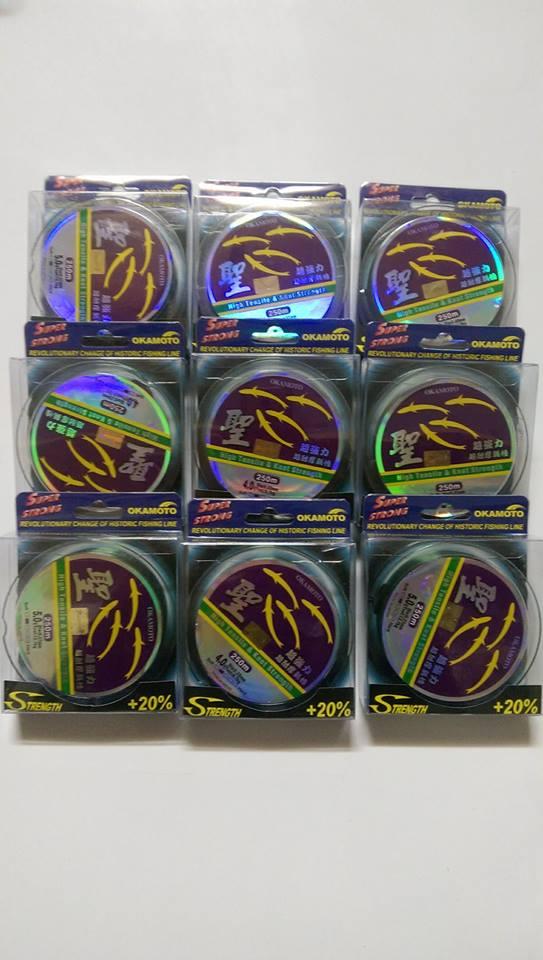 Dây cước câu cá Okamoto, cước 4 con cá 250m