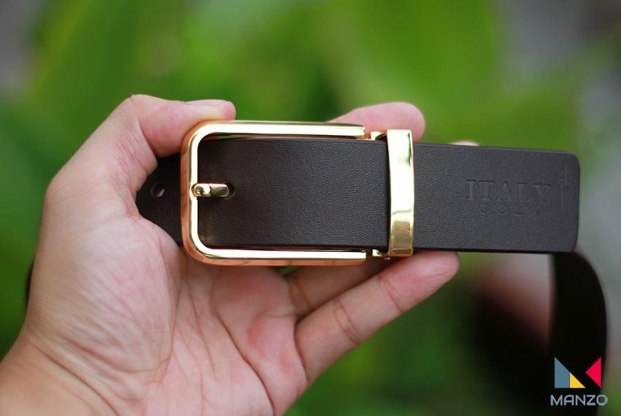 Thắt lưng nam, dây nịt nam, DA BÒ THẬT 100% Manzo 107 - Phong cách Hàn Quốc (Tặng lót giầy cao cấp và đinh đục lỗ tiện lợi) [HÌNH THẬT]