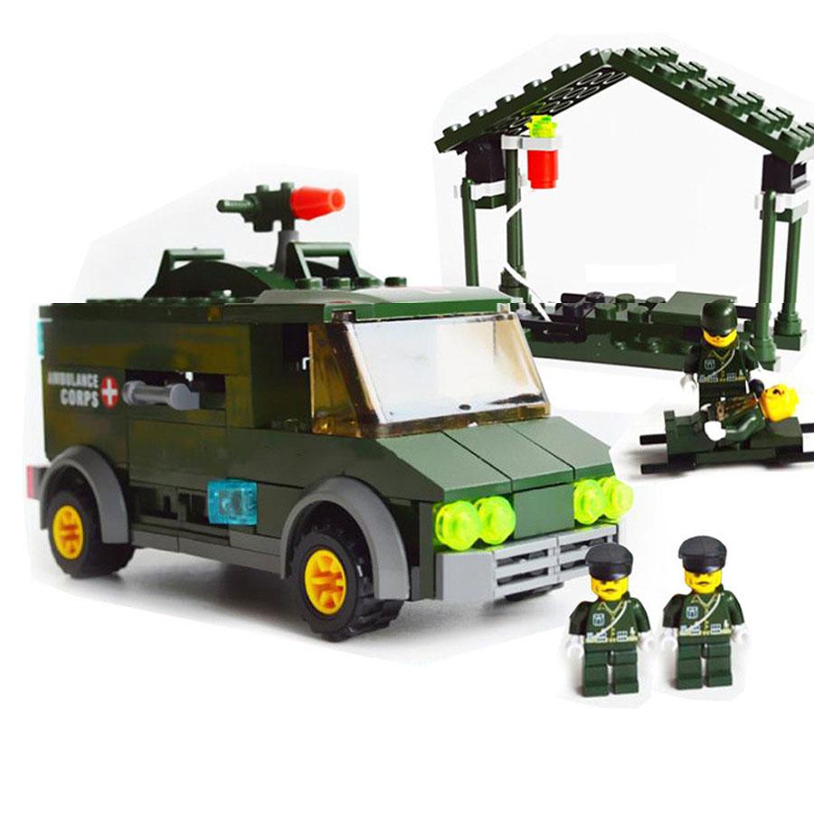 Đồ chơi lego lắp ráp Xe cứu thương quân đội Kazi 6032