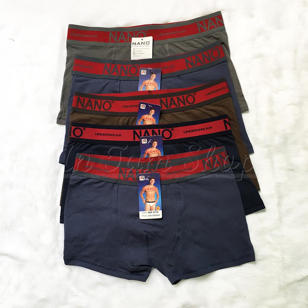 [HCM]05 quần lót xịp đùi Boxer NANO - Lưng bản rộng - Cotton cao cấp