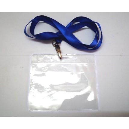 50 bộ bảng tên túi dẻo 7 x 10cm dây lụa móc xoay