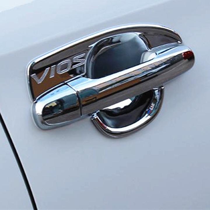 Bộ 04 ốp tay nắm và hõm cửa ô tô toyta vios 2014-2018