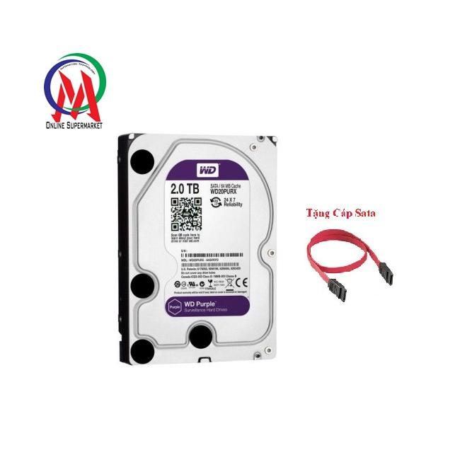 Ổ cứng 2tb tím chuyên camera + tặng cáp sata