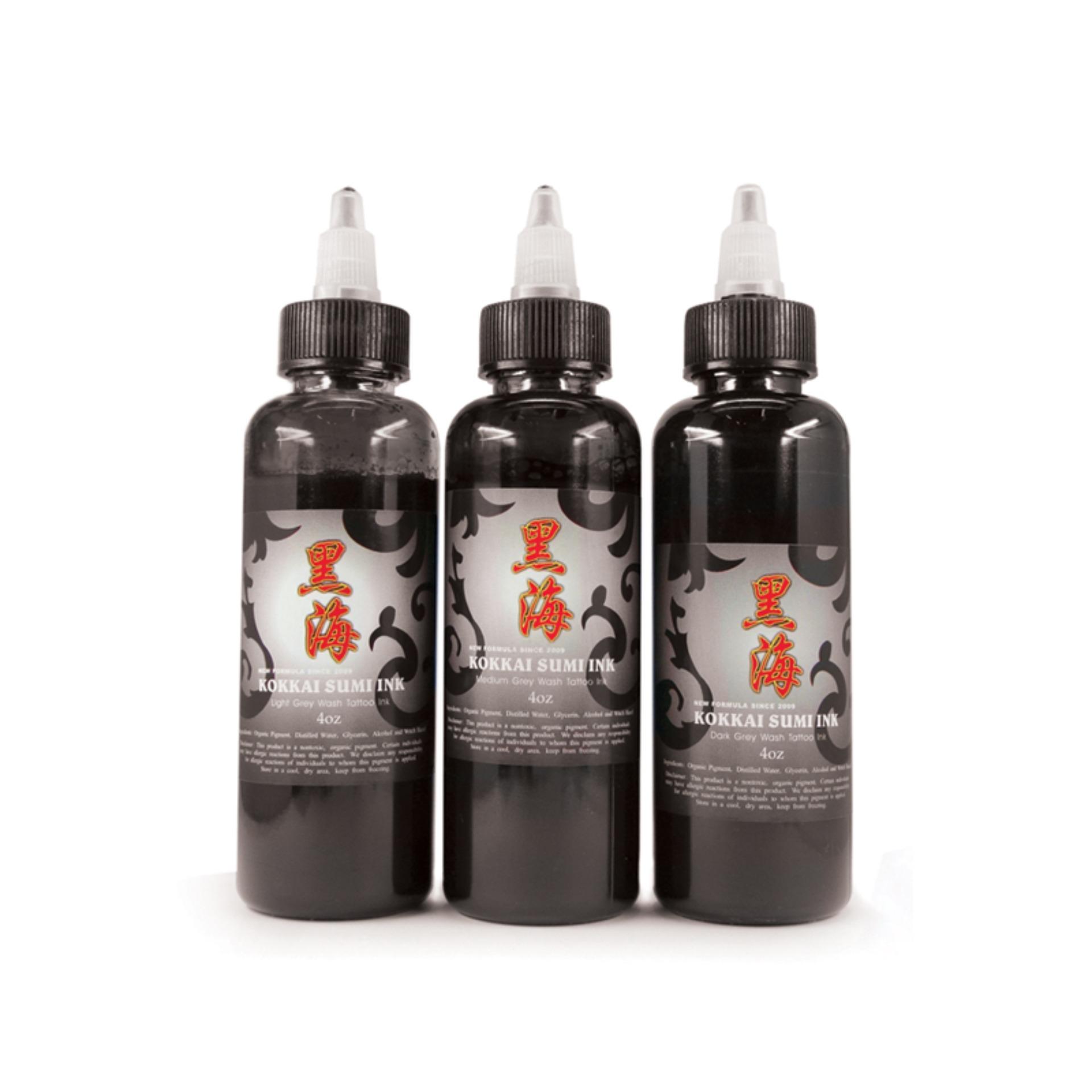 Mực xăm Kokkai Sumi Tattoo Ink Grey Wash Ink 4oz - Medium