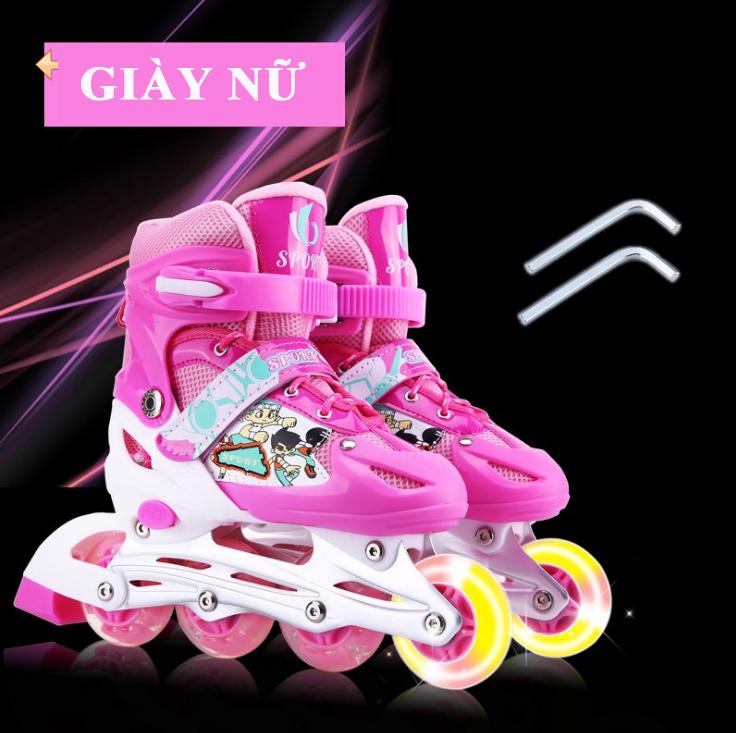 Giày Trượt Patin Sports Tặng Kèm Bảo Hộ Tay Và đầu Gối Cùng Khuyến Mại Sốc Giày Trượt Patin Sports Tặng Kèm Bảo Hộ Tay Và đầu Gối Cùng Khuyến Mại Sốc