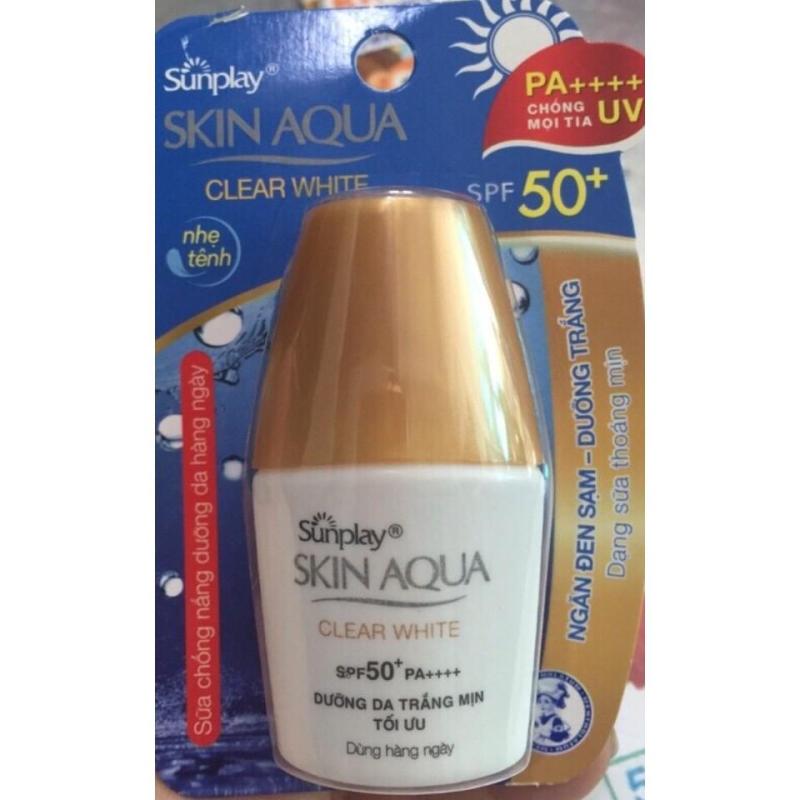 Com bo 5 Sunplay Skin Aqua Clear White 5g (hàng khuyến mãi)