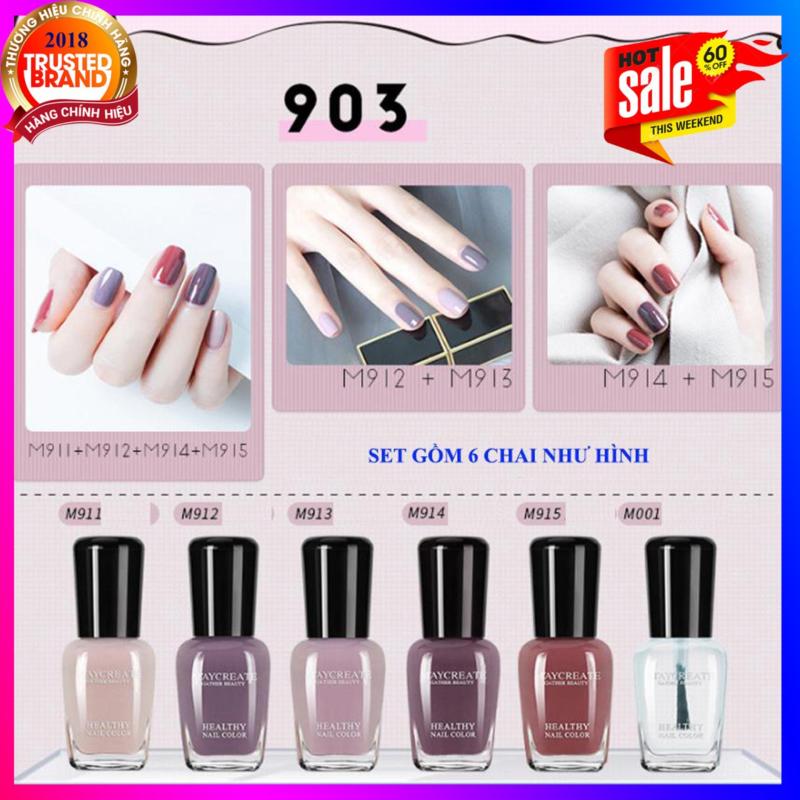 Bộ sơn móng tay 6 lọ Maycreater New Model sang chảnh (Nhiều mã màu lựa chọn) giá rẻ