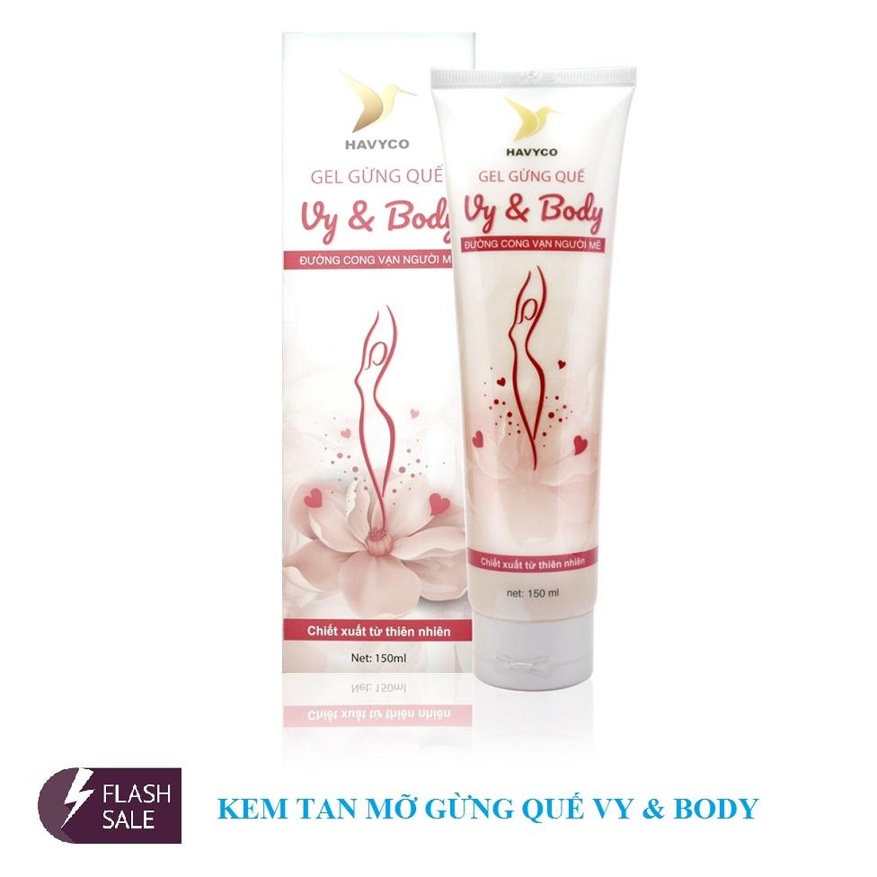 Gel Tan Mỡ Gừng Quế Vy & Body - Mẫu Mới