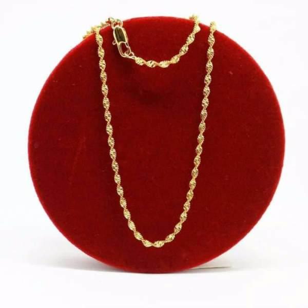 Dây chuyền nam,nữ dạng xoắn mạ vàng 18k