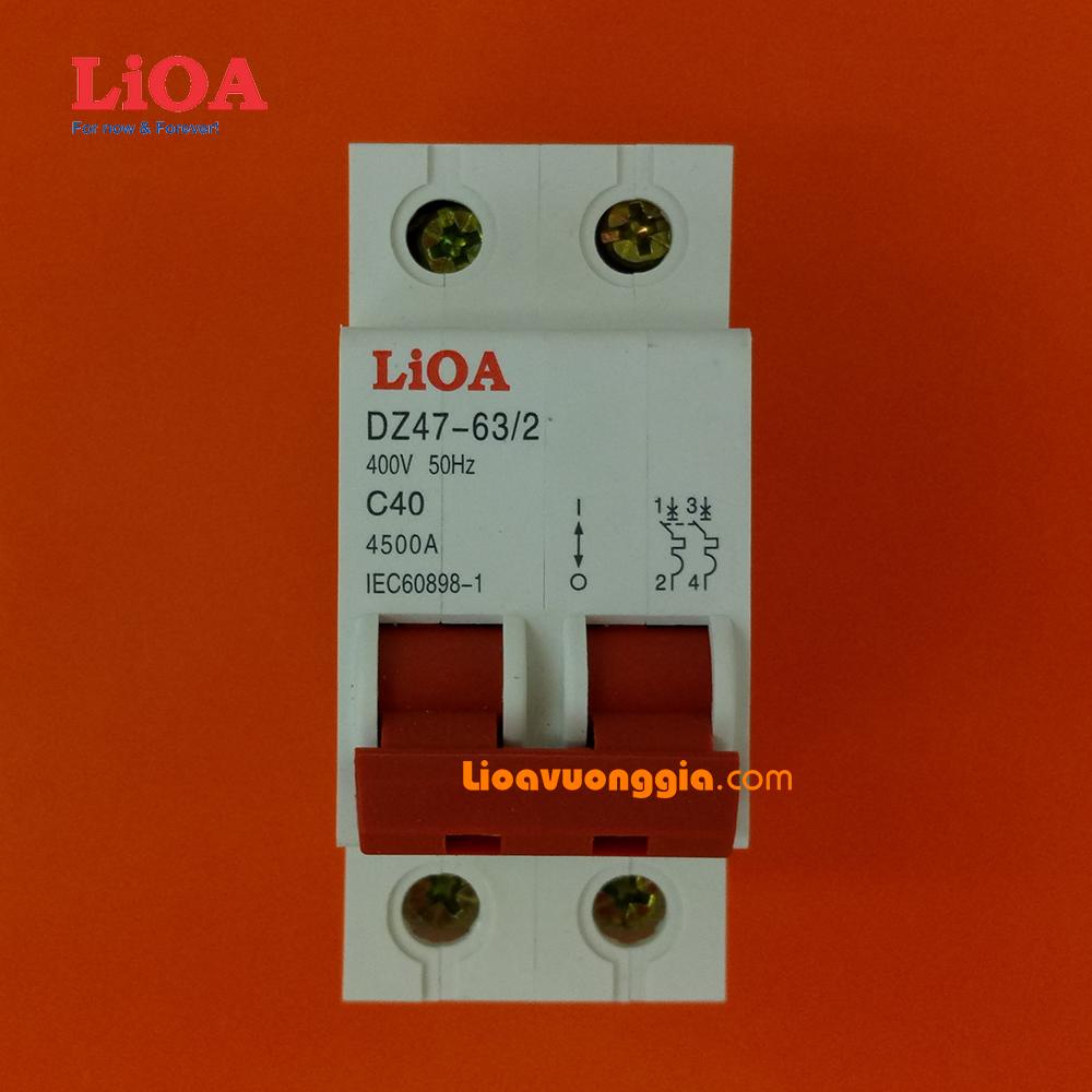 Cầu dao tự động lioa 40a loại 2 cực - mcb2040-4.5