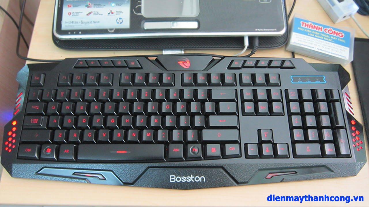 Bàn phím chuyên game cao cấp boston c888 led usb