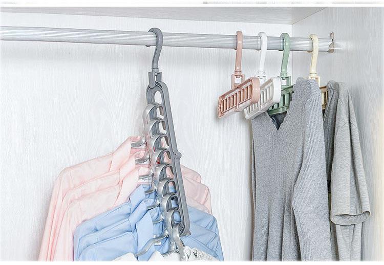 Combo 4 Móc quần áo 9 lỗ đa chức năng - Chịu nặng tốt