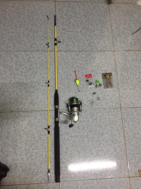 Combo bộ cần câu shimano 2 khúc đặc 2m1 -  máy câu yolo KFC 6000 ( thế giới đồ câu ) - Thanh lý hàng tồn - đại hạ giá big sale cực hot