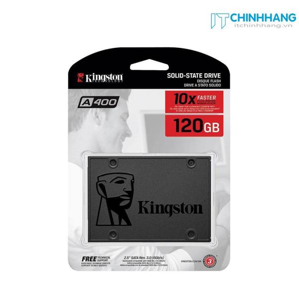 Ổ cứng SSD Kingston SA400 SATA 3 2.5 120GB  (Xám đen) - HÃNG PHÂN PHỐI CHÍNH THỨC