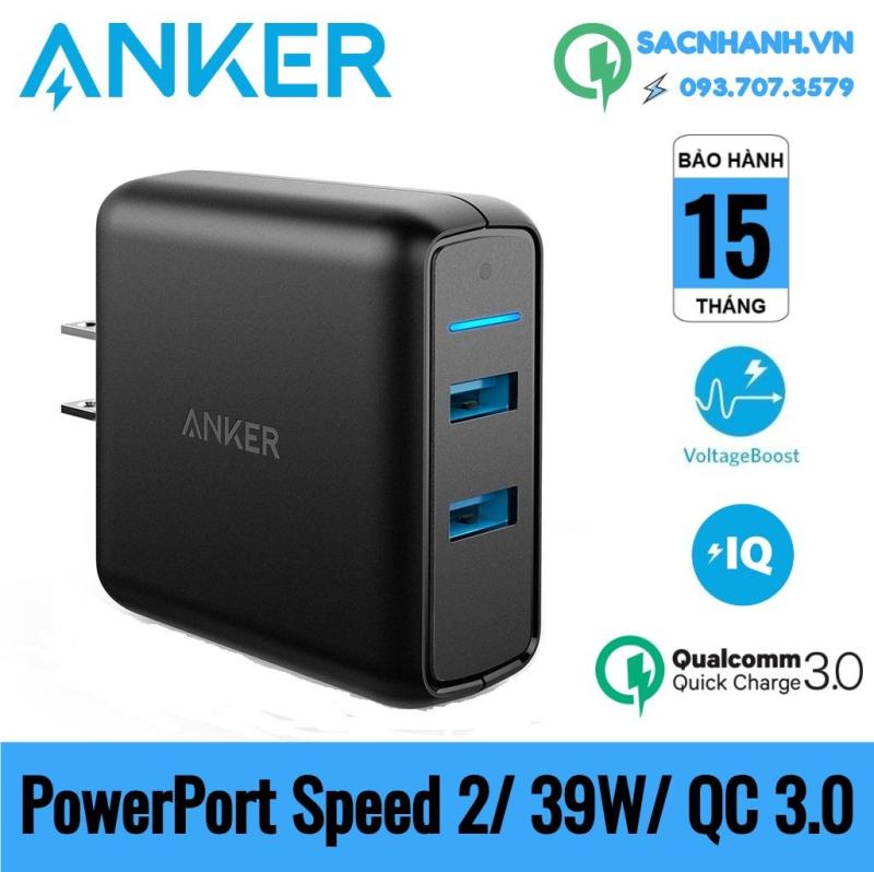 Sạc Anker PowerPort Speed 2/ QC 3.0/ 39W - A2025