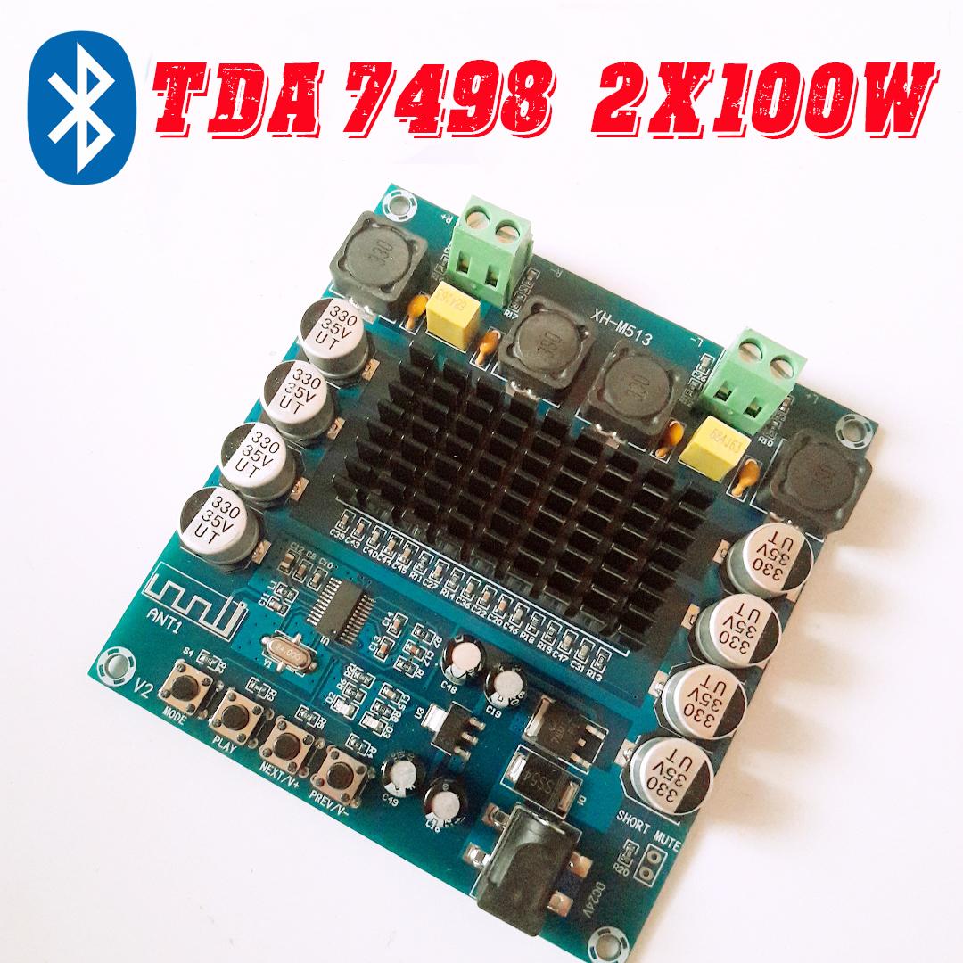 Mạch khuếch đại âm thanh bluetooth 2x100w tda7498 - chất lượng