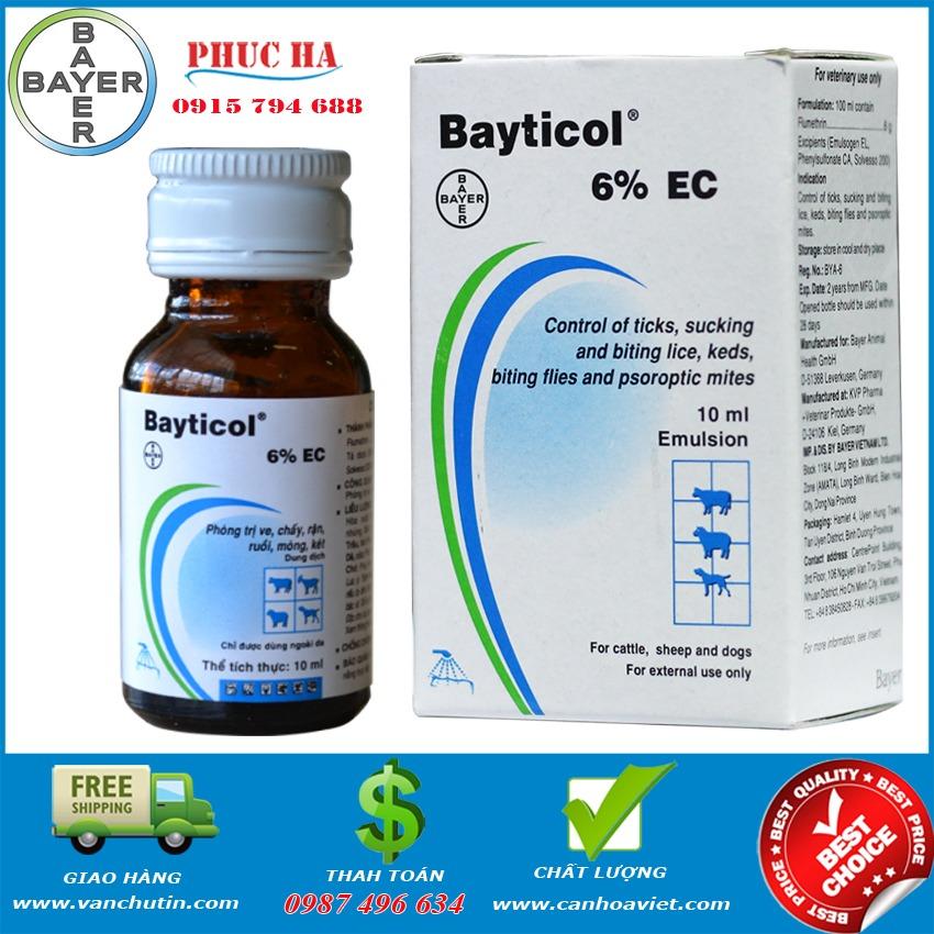 Thuốc xịt đặc trị ve chấy rận bọ chét cho chó Bayticol - Đức 10ml