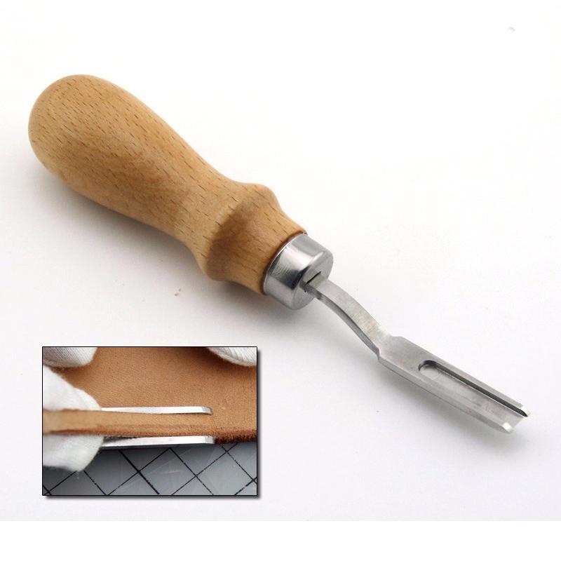 fancydream DIY Handmade French Style Leathercraft Leather Edge Beveler Leather Cutting Skiving Trimming Leather Craft Tool Fashion