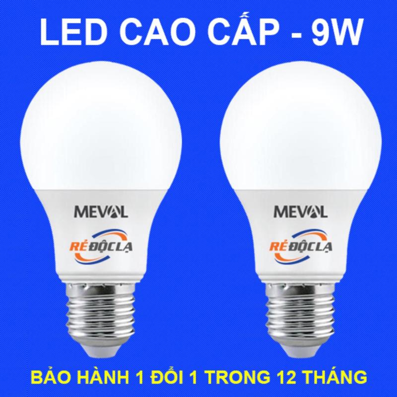 Bộ 2 Bóng Đèn Led Bulb 9w Meval - Ánh Sáng Vàng