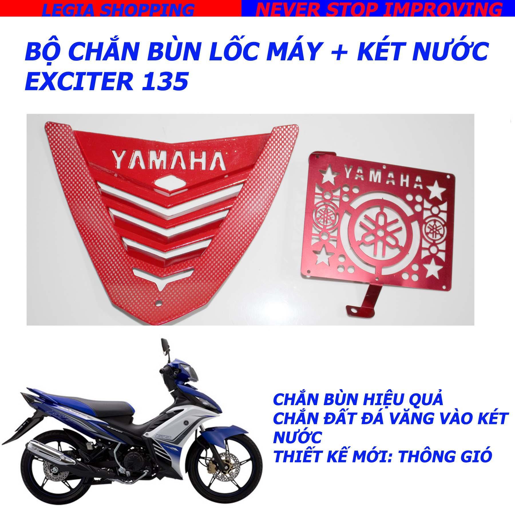 1 CÁI CHẮN BÙN TAM GIÁC + 1 CÁI BẢO VỆ KÉT NƯỚC EXCITER 135 - MÀU ĐỎ