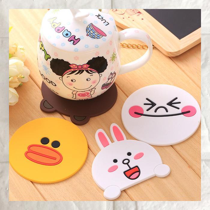 [HCM]Bộ 6 Đế lót ly hình cute
