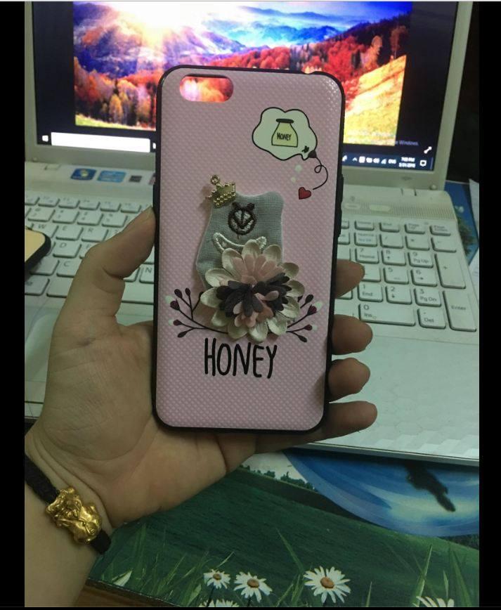Ốp lưng thời trang họa tiết nổi cho Oppo A71 Tặng dây đeo điện thoại