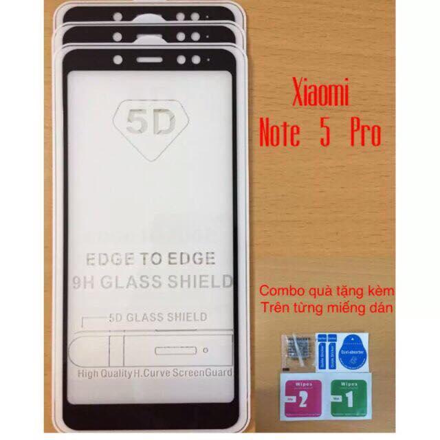 Kính cường lực 5D Full màn cho Xiaomi Redmi Note 5 Pro