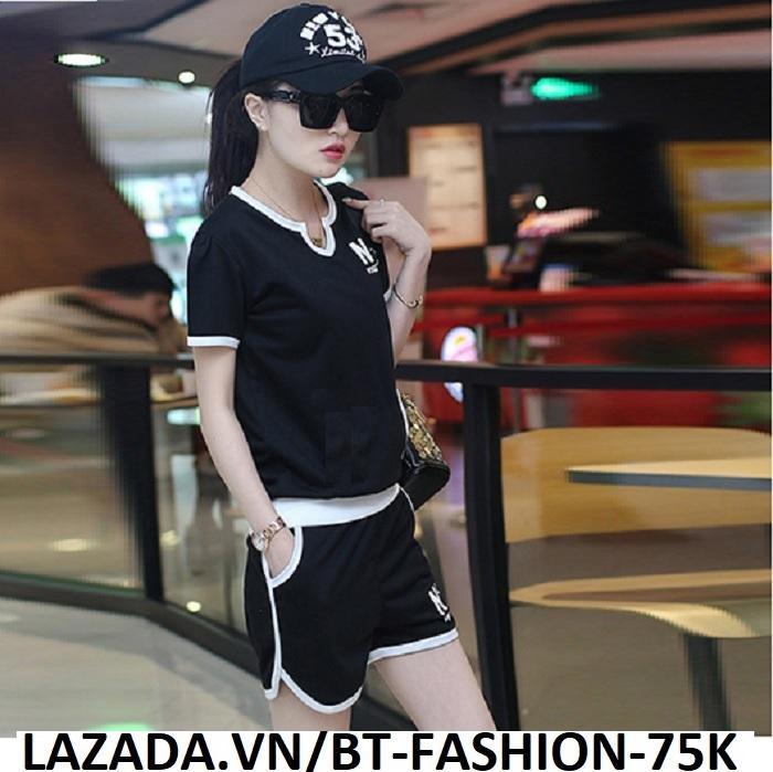 Đồ Bộ Áo Thun Nữ + Quần Thun Thể Thao, Ở Nhà, Đi Ngủ Thời Trang Mới - BT Fashion (AT12B-No05)