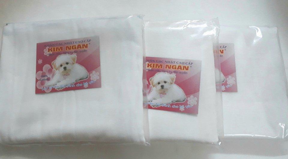 Khăn tắm vải xô cao cấp Kim Ngân 4 lớp cho bé, kích thước 80x85cm