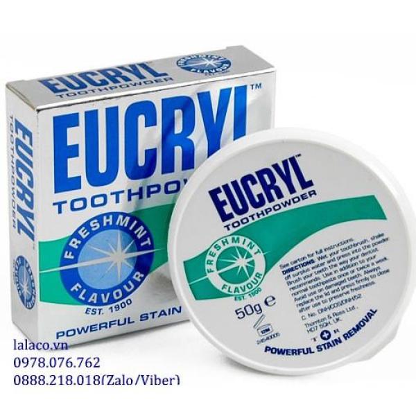 [ Chính hãng ] Bột tẩy trắng răng Eucryl 50g