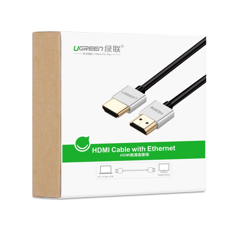 Dây HDMI 2.0 thuần đồng hỗ trợ 18Gbps, đầu hợp kim, 3M UGREEN HD117 Dây HDMI 2.0 thuần đồng hỗ trợ 18Gbps, đầu hợp kim, 3M UGREEN HD117