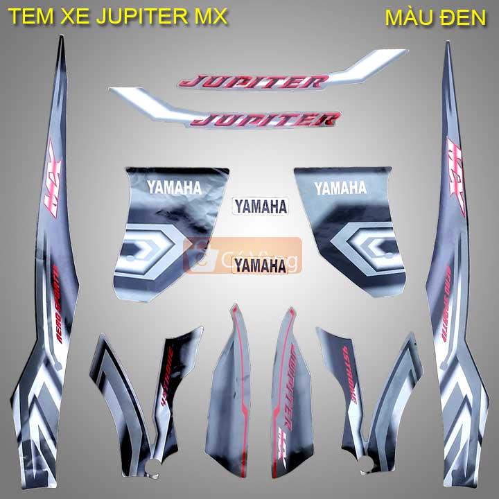 Tem dán xe máy yamaha jupiter mx loại tốt tem xịn - màu đen