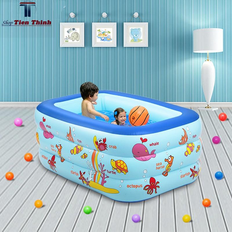 Hồ bơi mini cho bé tphcm, be boi cho be khuyen mai, be boi tre con - Bể bơi phao trẻ em 3 tầng cao cấp, Size 13055cm, Giá Siêu Khuyến Mại
