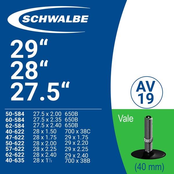 RUỘT XE ĐẠP SCHWALBE 27.5/29” AV19 (40mm)