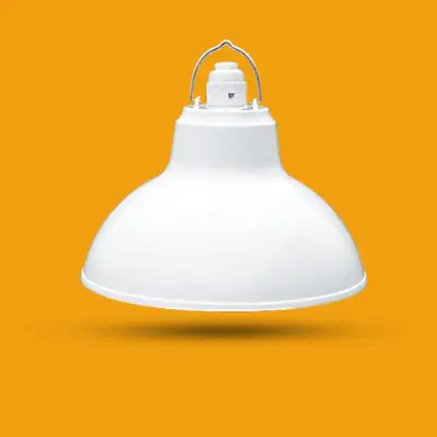 [HCM]Bộ Chao đèn Chóa đèn nhựa trắng ngoài trời 20cm và đui E27 Kín nước