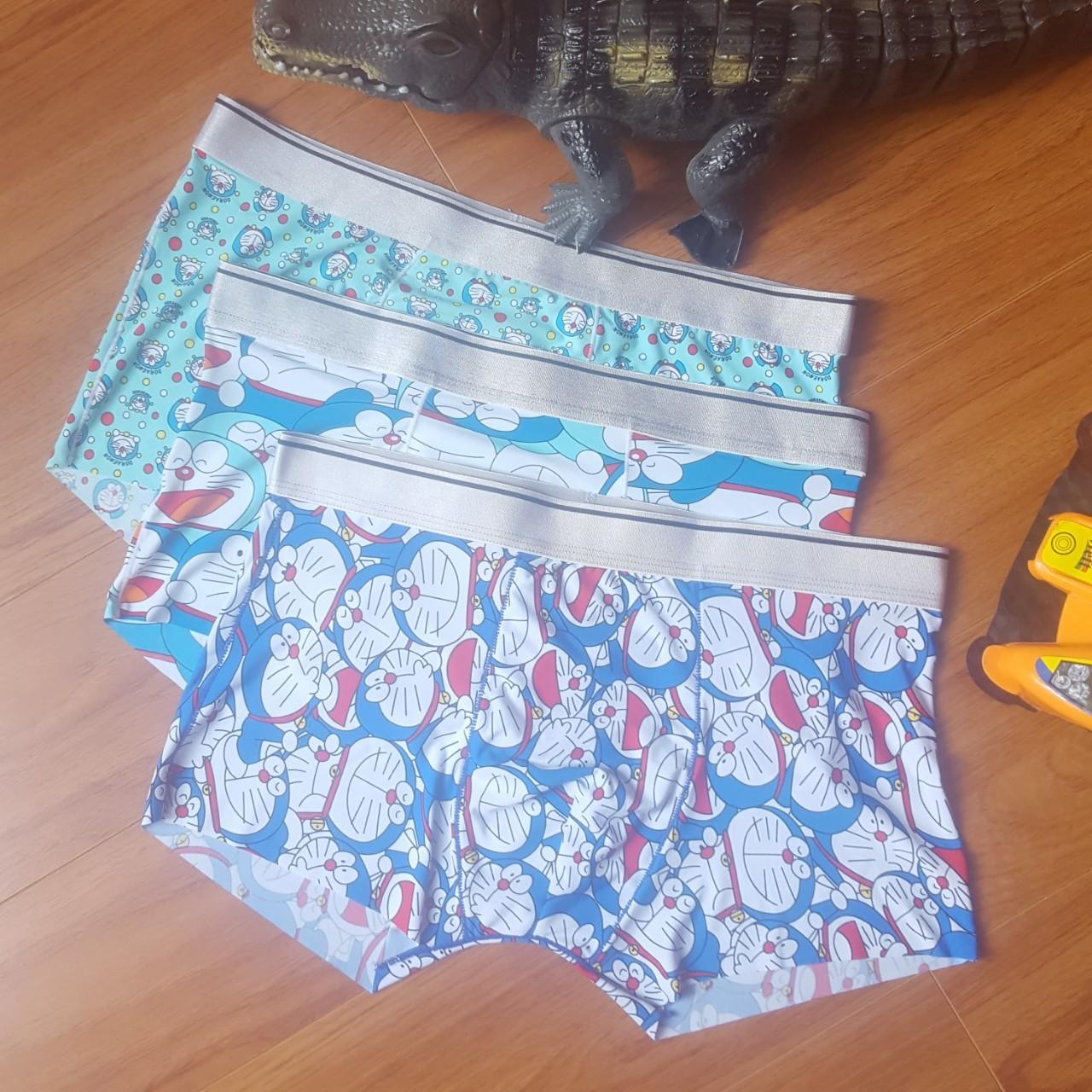 Bộ 5 quần boxer không viền đùi chất lạnh hình doraemon cao cấp vito-kov1