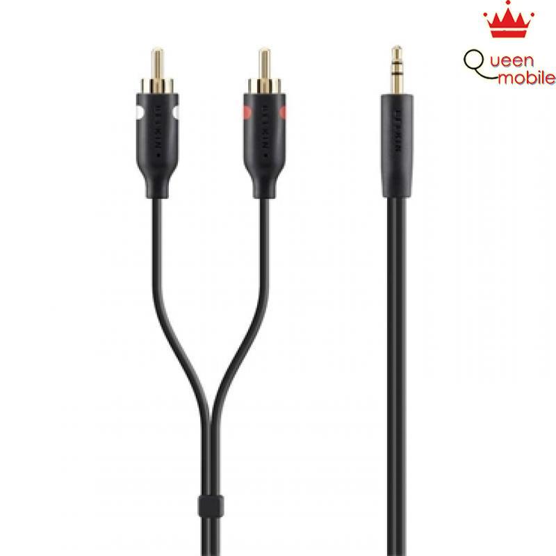 Cáp belkin aux to rca gold plate connector 2m - f3y116qe2m/f3y116bt2m