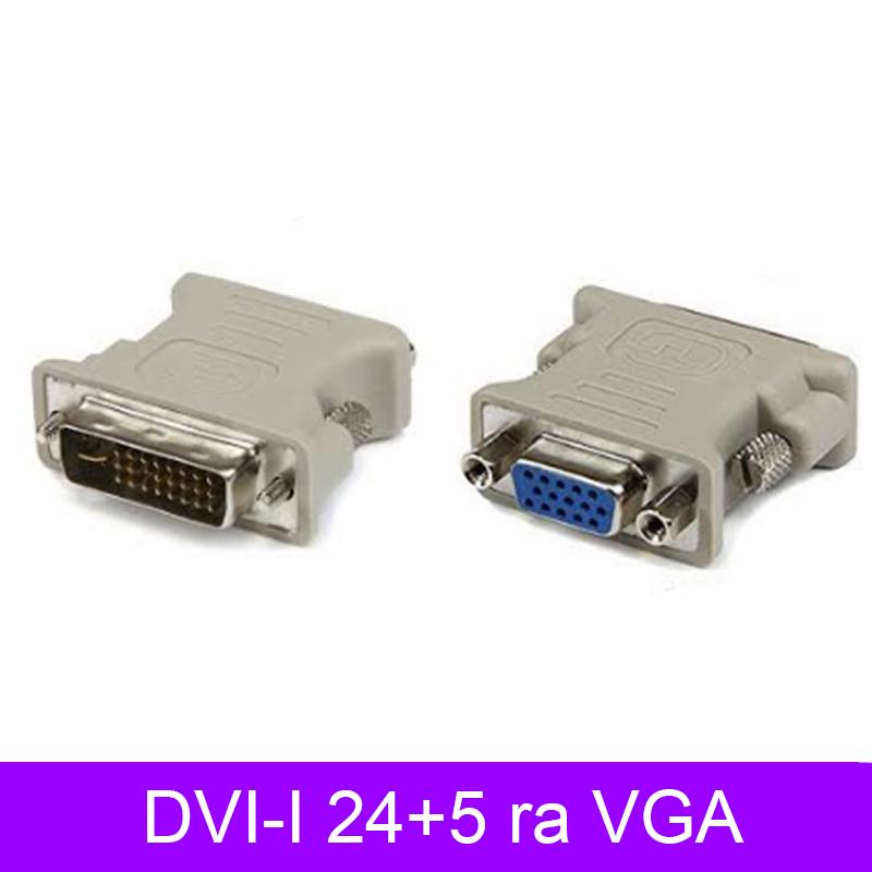 Đầu chuyển đổi DVI-I 24+5 ra VGA (chuyển tín hiệu từ VGA card màn hình DVI ra LCD)
