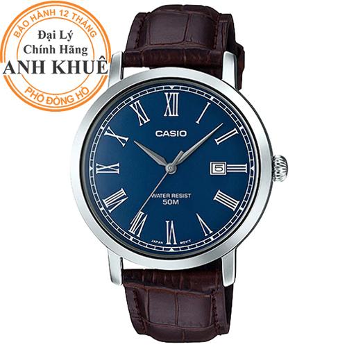 Đồng hồ nam dây da casio anh khuê mtp-e149l-2bvdf