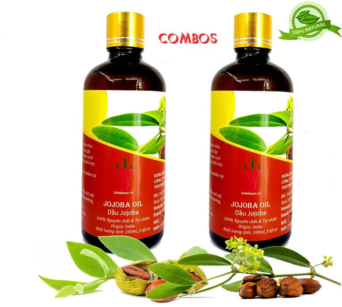 COMBO 2 CHAI DẦU JOJOBA  ORGANIC PURE  100ML/1CHAI  ẤN ĐỘ