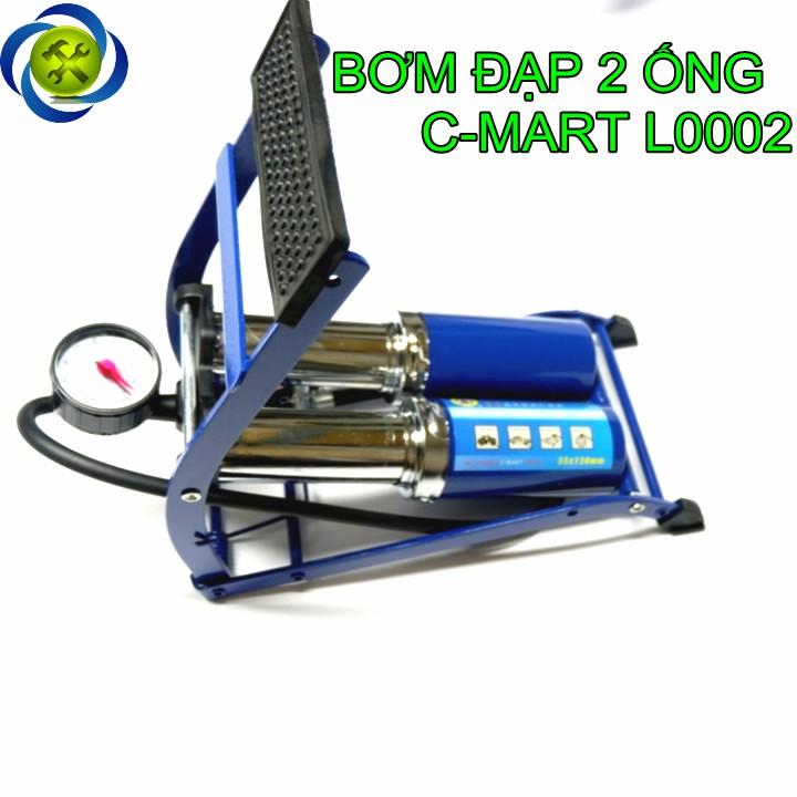 Bơm đạp 2 ống c-mart l0002